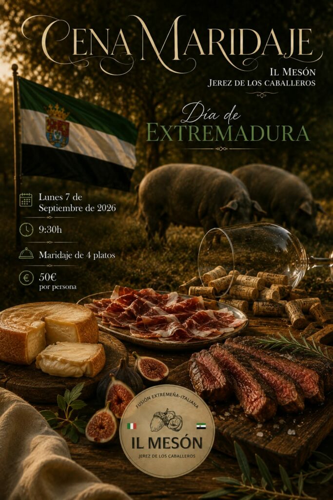 Día de Extremadura 2026 en Jerez de los Caballeros | Cena Maridaje Extremeña